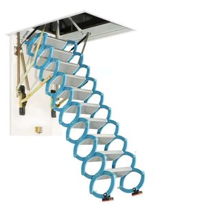 <span class=keywords><strong>Escalera</strong></span> retráctil plegable <span class=keywords><strong>de</strong></span> aleación <span class=keywords><strong>de</strong></span> aluminio para cabina, loft, sótano y ático - Product Image 3