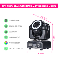 Prix pas cher 60W Rgbw 4 en 1 Dj Disco mariage événement boîtes de nuit Dj Disco Dmx Led tête mobile faisceau lumineux