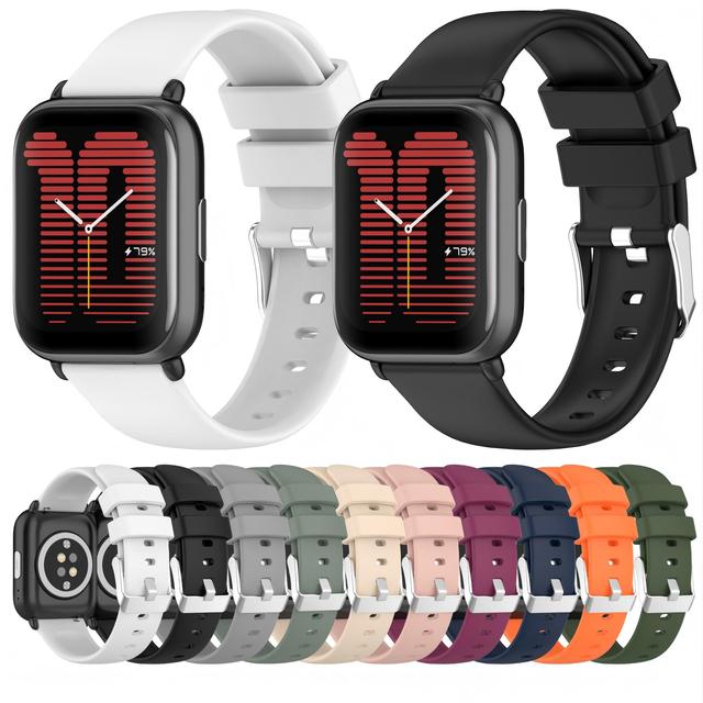 Hot-selling Practical Strap for Huami Amazfit Active Huami GTS4 Mini 20mm Solid Color Glossy Smart Watch Strap