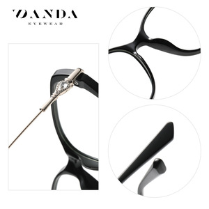 Monturas de Gafas Danda Cat Eye con Aro Completo, Anti Luz Azul, Ligeras para Mujer, TR90 TJ860 - Product Image 3