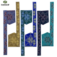Kit de broderie au point de croix pour hommes africains, appliques de poche, patchs 100 % polyester, motif floral brodé pour DIY ethnique