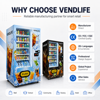 Distributeurs automatiques de boissons VENDLIFE 24h/24 pour la vente au détail, distributeurs automatiques d'aliments et de boissons