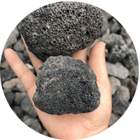 Bahan Bangunan Batu Vulkanik Berpori, Tempat Tanaman, Lubang Pohon, Dilapisi Filter Pengolah Air, Warna Hitam/Merah, Kemasan 25kg