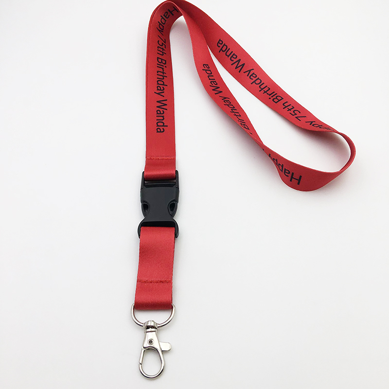 Custom Student Keychain Lanyard for University Polyester Lanyard With Removable Breakaway Lanyards