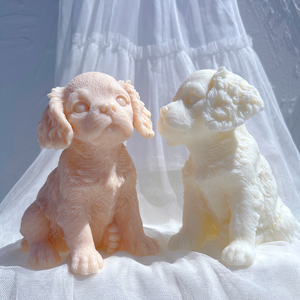 King <span class=keywords><strong>Charles</strong></span> chiot bougie moule animaux chiots cire de soja Silicone moule chien amant décor à la maison - Product Image 3
