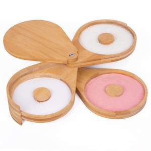 Vente en gros de fournitures de cuisine de style moderne Station de rimming pour cocktails <span class=keywords><strong>Plateau</strong></span> en bambou à 3 couches avec louche pour sel et sucre pour cocktails - Product Image 3