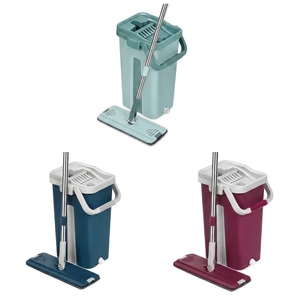 Boîte de couleur écologique emballée en microfibre <span class=keywords><strong>magique</strong></span> humide et sèche auto-lavée rectangle vadrouille à sol plat avec seau pour le nettoyage des sols - Product Image 6