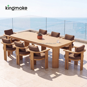 Ensemble <span class=keywords><strong>de</strong></span> meubles d'extérieur modernes en gros, mobilier <span class=keywords><strong>de</strong></span> luxe en teck, table et chaises <span class=keywords><strong>de</strong></span> salle à manger d'extérieur, ensemble <span class=keywords><strong>de</strong></span> salle à manger d'extérieur imperméable - Product Image 1