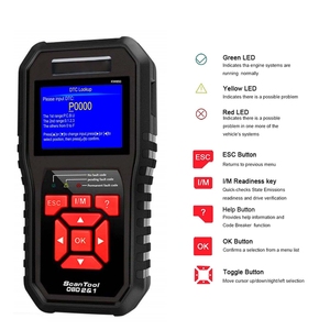Lector de Códigos OBD-2, Herramienta de Diagnóstico de 12V, Admite <span class=keywords><strong>Actualizaciones</strong></span> en Línea e Impresión de Datos de Fallas para Motor de Automóvil - Product Image 4