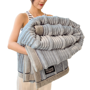 <span class=keywords><strong>Plaid</strong></span> <span class=keywords><strong>Sherpa</strong></span> personnalisé style coréen, chaud et doux, imprimé à carreaux, tricoté, pour toutes les saisons, chambre, maison et voyage - Product Image 6