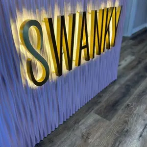 Business Logo Led Advertising Letters Sign Custom 3D Led Letters Business Metal Acrylic Store Front Sign LED Backlit Letters