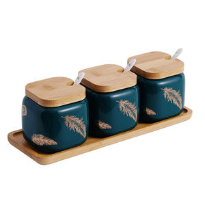 Juego de recipientes para condimentos de estilo japonés, de cerámica con diseño de mármol, para el hogar. - Product Image 6