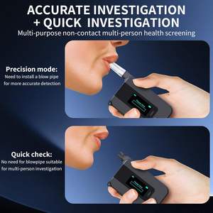 Precisão de grau profissional bafômetro eletroquímico com 5 peças bocais reutilizáveis para uso pessoal e profissional - Product Image 5