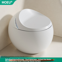 WC intelligent moderne en céramique PLMR KT1, à poser au sol, avec chauffage de siège automatique, double chasse, télécommande, siphon en P, siphon en S, lumière nocturne