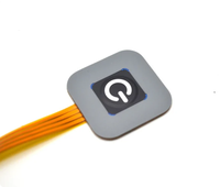 Membran Switch Keypad PCB Mounting Merek TianTaiSilicone untuk Peralatan Telekomunikasi, Keyboard Polyester PET