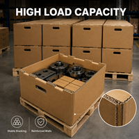 Boîte en carton ondulé triple paroi extra résistante à 7 couches, boîtes d'expédition industrielles personnalisées, haute capacité de charge, robuste, gaufrage mat, éponge
