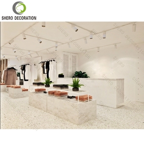 Diseño interior de tienda de ropa de moda, expositor de ropa personalizado, mostrador para tienda de ropa, mobiliario para tienda de ropa - Product Image 3