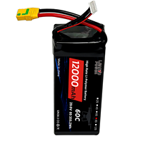 Batterie Lipo Leadyo FPV 60C à décharge rapide 8S 29.6V 12Ah 12000mAh avec connecteurs XT30 XT60 XT90, 1000 cycles pour la course et le nettoyage