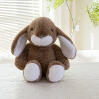 Peluche Lapin de Pâques en Gros, Jouet en Peluche Lapin aux Longues Oreilles avec Rembourrage en Coton PP et Doublure en Maille