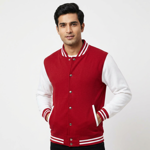 High Quality Windproof Wool Varsity Jackets for <b>Men</b> Custom Logo Stand Front Classic Letterman College Baseball Jacket 2025 - Product Image 1
