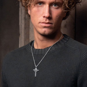 Merryshine Ciondolo Croce di Gesù con Corona di <span class=keywords><strong>Spine</strong></span> in Rame, Collana Religiosa Cristiana Cattolica per la Fede e la Protezione - Product Image 4