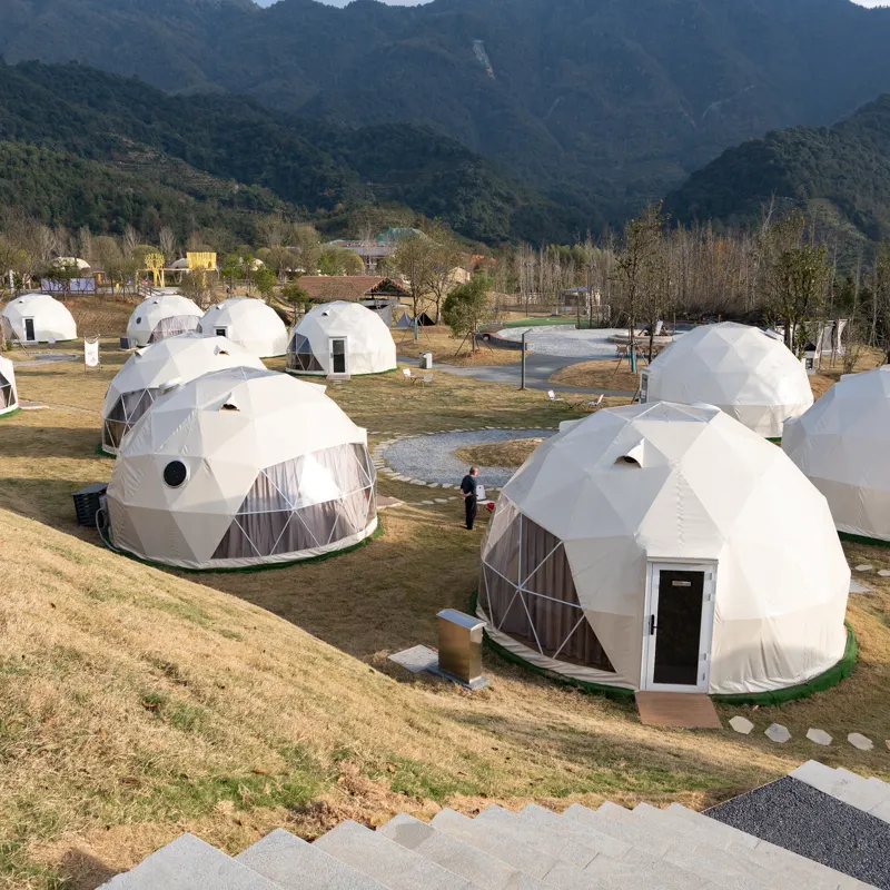 Antimold En Waterdicht Iglo Huis Geodetisch Camping Hotel Koepel Tent Tuin Luxe Grote Pvc Resort Tent