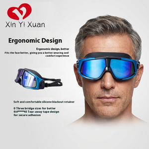 Lunettes de natation pour adultes Xin Yi Xuan, anti-buée, protection UV, étanches, en silicone souple, logo personnalisé - Product Image 1