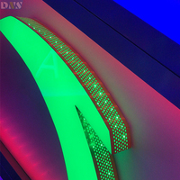 Enseigne de devanture électronique en acrylique LED avec lettres en relief pour entreprises et éclairage latéral de façade de magasin