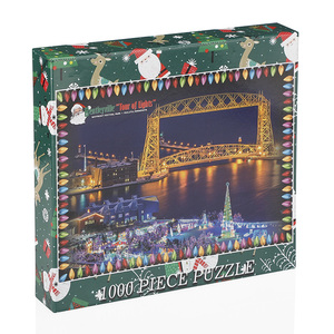 Cá nhân Giáng sinh chủ đề tour du lịch của đèn mô hình 1000 miếng các tông dành cho người lớn Câu Đố ghép hình nhà sản xuất - Product Image 3