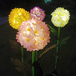 Luz solar LED para jardín con forma de crisantemo, impermeable, decoración para césped exterior - Product Image 1