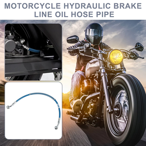 Tuyau de frein universel QDGY en acier tressé pour étrier fixe gauche, pour moto et véhicule électrique, modification de freinage - Product Image 3