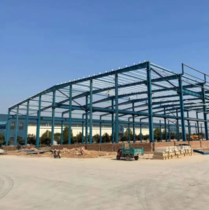 מבנה פלדה מודרני טרומי בעל מפתח גדול, מסגרת פלדה כבדה Q355B, תקן EN, מחסן מתכת טרומי, סדנה, משרד - Product Image 1