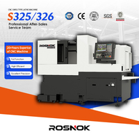 Çift İş Mili 6 Eksenli Yüksek Hassasiyetli Fanuc Otomatik S325 326 Metal Torna İsviçre Tipi CNC Torna Tezgahı Canlı Takımlarla