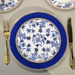 Juego de Vajilla de Porcelana Clásica de Lujo, Estilo Occidental, Azul y Blanco, Platos de Cerámica Fina - Product Image 2
