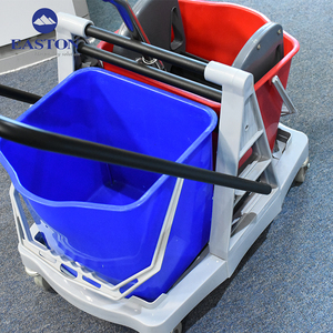 34L nouveauté en plastique double seau <span class=keywords><strong>essoreur</strong></span> chariot chariot de nettoyage pour hôtel - Product Image 2