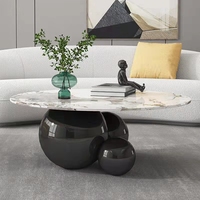 Meubles de luxe ensembles de table basse ronde moderne dessus en marbre or cadre en acier inoxydable tables centrales d'hôtel