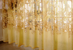 Classico Del Fiore Della Vite Villa <span class=keywords><strong>Arredamento</strong></span> Su Misura Tenda Del Ricamo Del Voile - Product Image 6