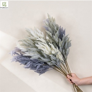 Großhandel künstliche Kunststoff Salvia Salbei Blumen beflockt Blumen zubehör für Hochzeit Home Hotel Party Dekoration - Product Image 6