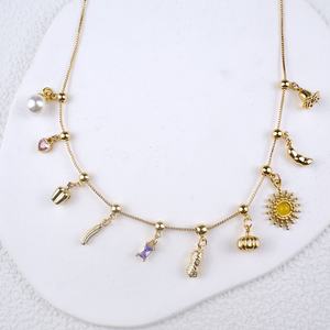 Nuevo Collar y Pulsera DIY con Colgante Individual de Mini Gema de Amor y Perla, Estilo Religioso Budista, para Europa y Estados Unidos - Product Image 5