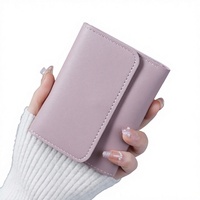 Portefeuille court pliable en PU pour femme, étudiante, multifonctionnel, porte-cartes, organiseur de billets, logo personnalisé, vente en gros