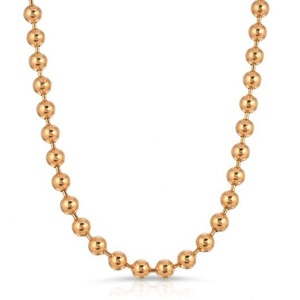 Collier à perles <span class=keywords><strong>italien</strong></span> classique et confortable pour femmes et dames, or 18k, plaqué pvd, acier inoxydable, chaîne perlée, collier en vrac - Product Image 4
