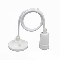 Support de lampe en porcelaine E14, porte-lampe avec plafond en céramique, douille de lampe, rose