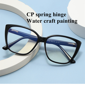 Vendita calda <span class=keywords><strong>di</strong></span> nuovo arrivo moda europea americana Cat Eye TR90 telaio CP Pin Anit blu luce <span class=keywords><strong>occhiali</strong></span> con cerniera a molla - Product Image 3