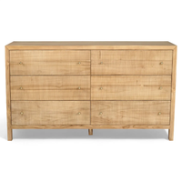 Armoire en bois convertible moderne minimaliste et écologique en teck naturel avec 5+ tiroirs/étagères pour chambre à coucher, salon, salle à manger