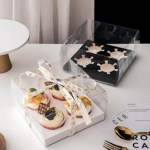 Transparant Plastic <span class=keywords><strong>2</strong></span> 4 6 9 12 Tellen Dessertverpakking Display Geschenkopslag Bakkerij Cupcake Doos Met Deksel - Product Image 5