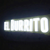 Letrero LED Solar Exterior Impermeable Personalizado para Publicidad de Centros Comerciales y Empresas - Letras de Canal 3D, Luz de Logotipo para Fachada de Tienda