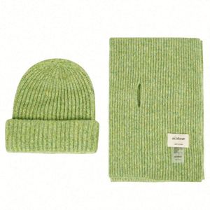 Conjunto de Gorro y Bufanda de Punto Cálidos para Invierno, Personalizados al por Mayor, con Bordado 3D, para Uso en la Playa y Negocios, Logotipo Personalizado Disponible - Product Image 2