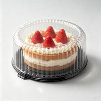 Boîte à gâteau en PET, boîte à gâteau ronde transparente pour l'emballage en gros des boulangeries