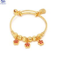Jxx Bracelets pour enfants en or 24K, avec pendentif cœur en diamant, design mode, vente en gros usine