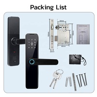 Serrure de porte intelligente Auvinx, serrure numérique intelligente Tuya WIFI TTLock, empreinte digitale, mot de passe, carte, appartement, bureau, serrures biométriques